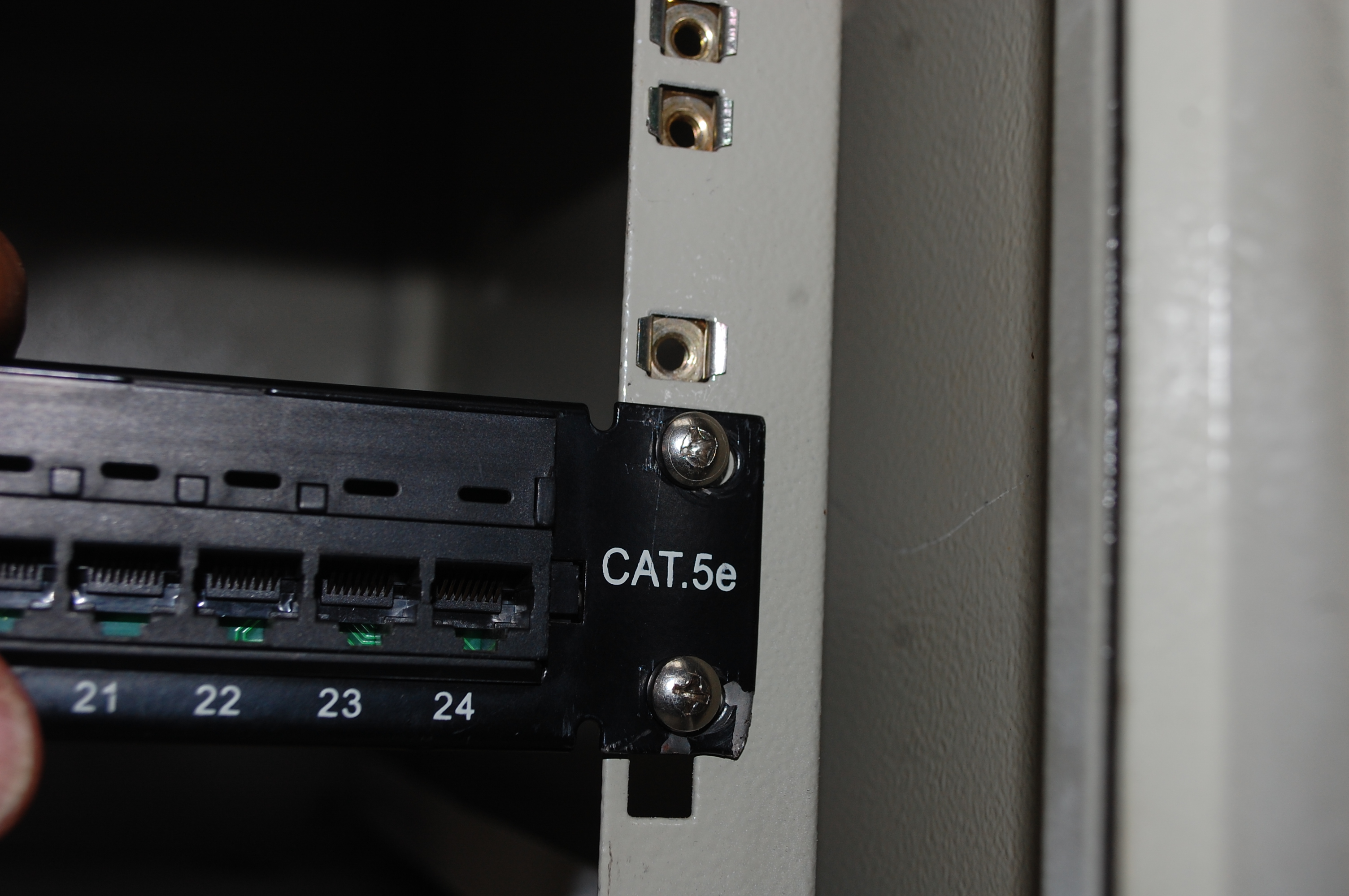 Patch panel no lugar...