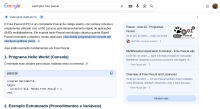 Primeiro exemplo fornecido por IA